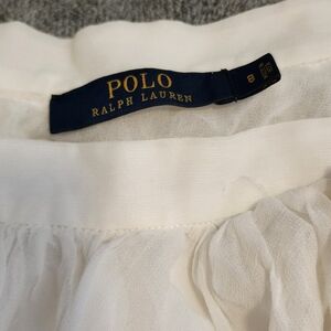 Polo Ralph Lauren White Ruffle Skirt Size 8 | Flowy Layered Boho Resort Chic
